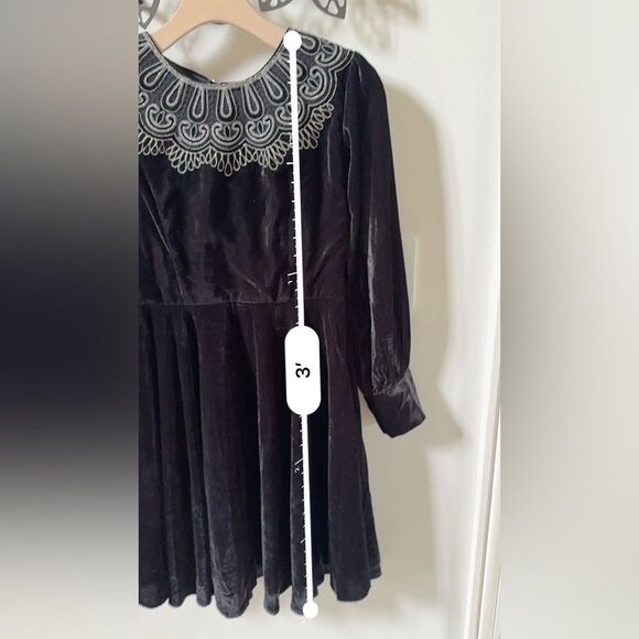 LABEL RITU KUMAR Caroline Flared Dress with Embroidered Yoke in Black M NWT - Picture 16 of 16